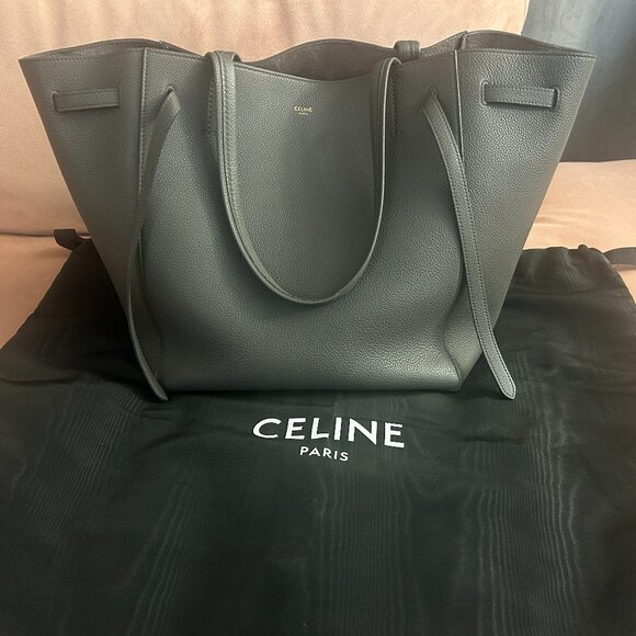 Celine - SMALL CABAS PHANTOM IN SOFT GRAINED CALFSKIN - Slate Gray - Picture 1 of 10